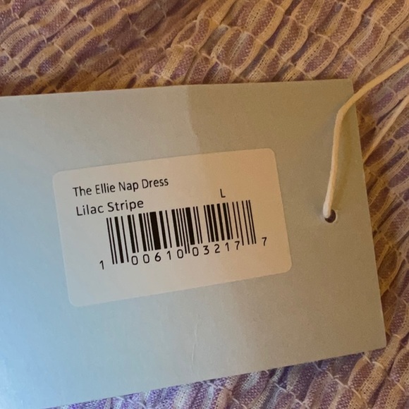 NWT Hill House The Ellie Nap Dress Lilac Stripe Linen Smocked A-Line Large XXL - Picture 13 of 14